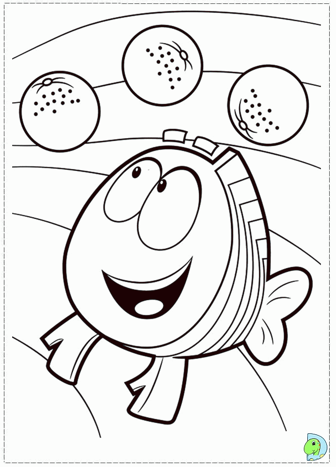 Plansa de colorat cu Bubble Guppies 46 46